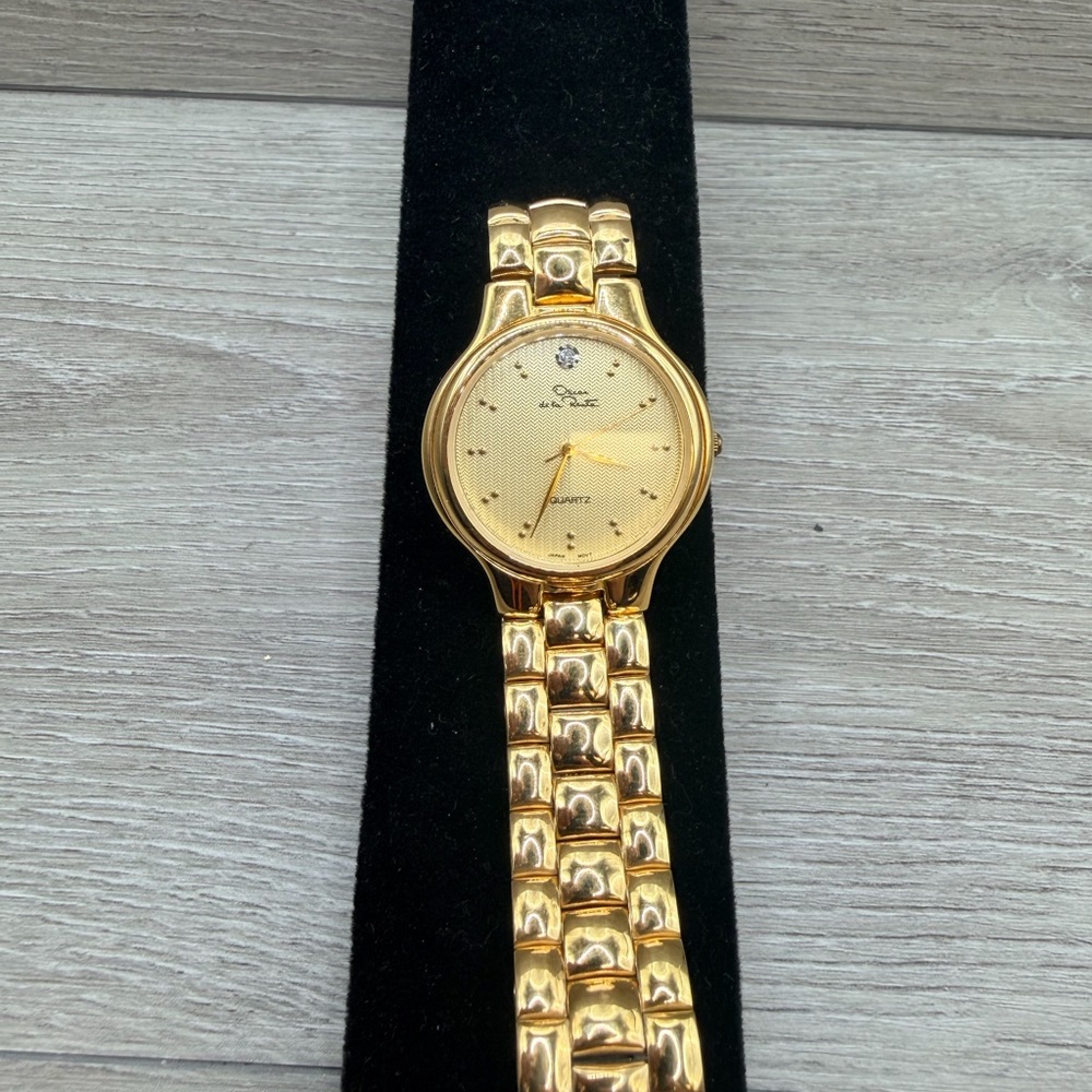 Gold‎ Tone Quartz Watch with Link Bracelet